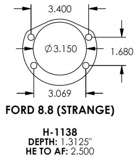 Ford 8.8 (Strange) 3.150 Bearing Housing Ends