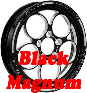 Weld Magnum Drag 2.0 15" x 3.5" Black Anodized Wheel (Ea)